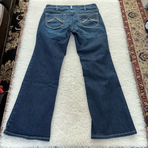 Ariat REAL Mid rise Classic Blue Bootcut Jeans size 32 S - Picture 4 of 12